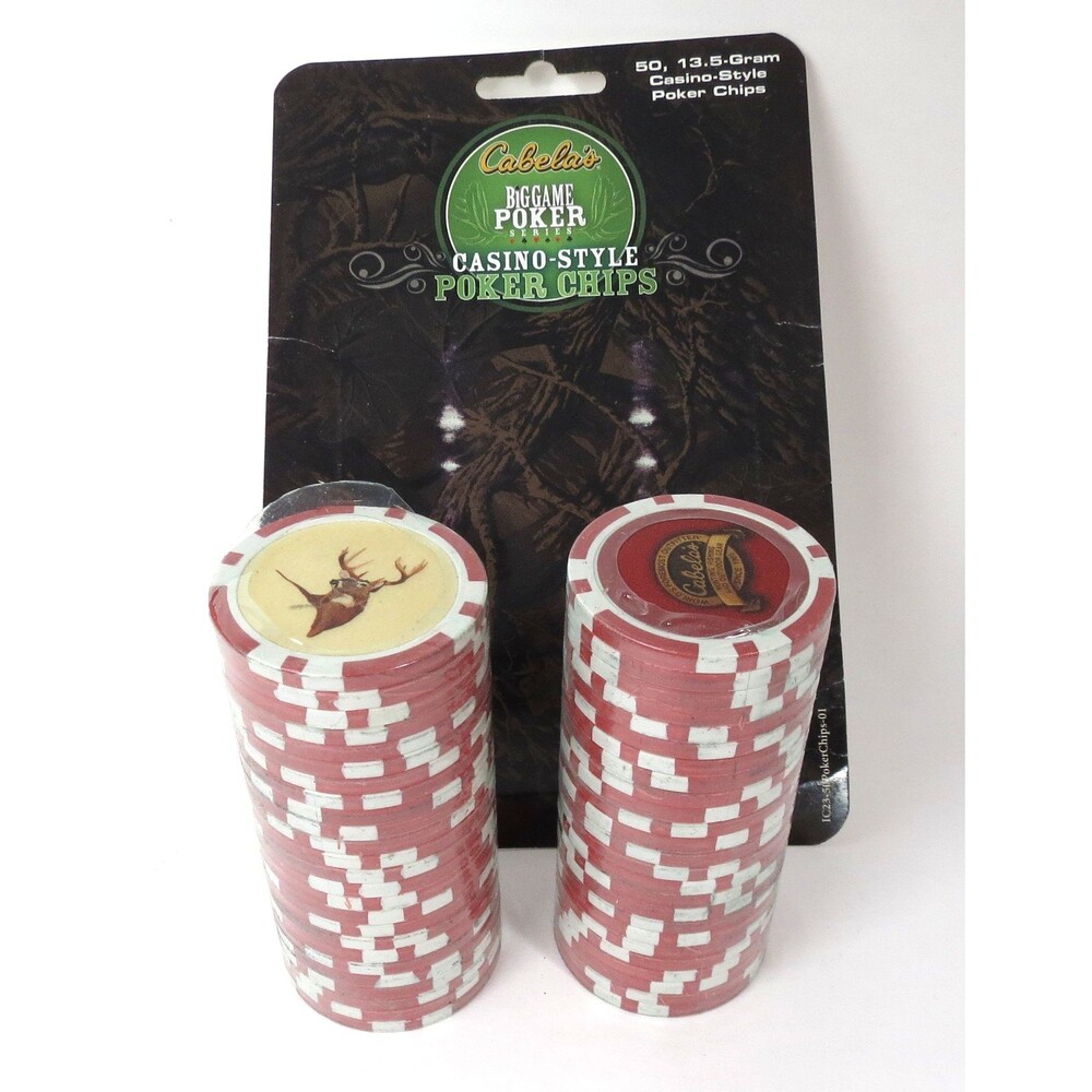 Cabela's Big Game Poker Series Casino-Style Poker 50 Heavy 13.5gr Chips Unused